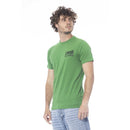 Green Cotton Men T-Shirt