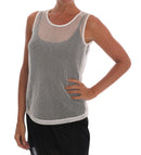 White Net Tank Transparent Top