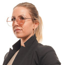 Rose Gold Metal Sunglasses