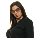 Gold Metal & Plastic Sunglasses