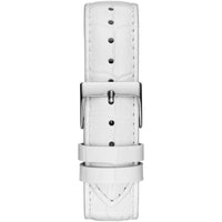 White Leather Dress Watch