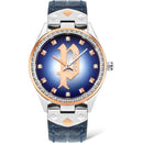 Blue Leather Dress Watch