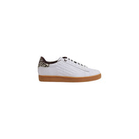 Beige Leather Low Top Sneakers