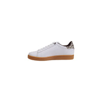 Beige Leather Low Top Sneakers