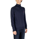 Blue Cotton Turtleneck