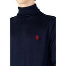 Blue Cotton Turtleneck