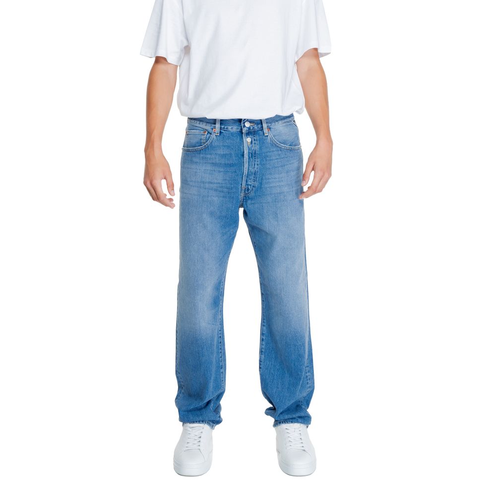 Blue Cotton Relaxed Fit Jeans