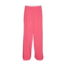 Pink Polyester Casual Pants
