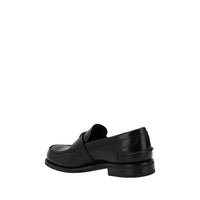 Black Calf Leather Bos Taurus Slip-On Loafers