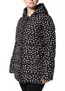 Black Polyester Hooded Reversible Jacket