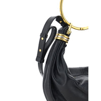 Black Calf Leather Bos Taurus Handbag