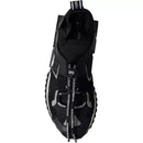 Black White Logo Sorrento Mens Sneakers Shoes