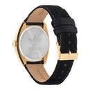 Black Leather Dress Watch