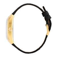 Black Leather Dress Watch