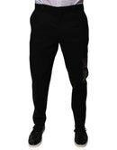 Black Cotton Men Cargo Casual Pants