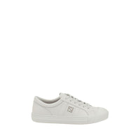 White Calf Leather Bos Taurus Athletic Sneakers