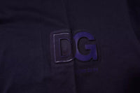Navy Blue DG Logo Cotton Crew Neck T-shirt