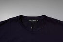 Navy Blue DG Logo Cotton Crew Neck T-shirt