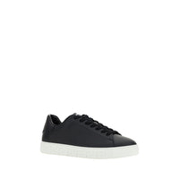 Black Rubber Low Top Sneakers