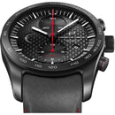 Black Leather Sport Watch