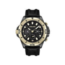 Black Artificial Leather Dress Watch