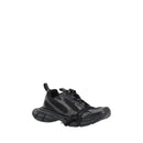 Black Polyester Athletic Sneakers