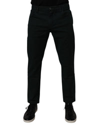 Dark Green Cotton Loose Men Denim Jeans