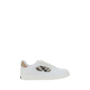White Calf Leather Bos Taurus Low Top Sneakers