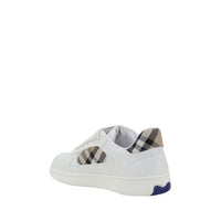 White Calf Leather Bos Taurus Low Top Sneakers