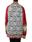 Multicolor Floral Lace Cardigan Sweater