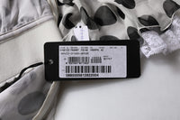 White Polka Dotted Silk Blend A-line Dress