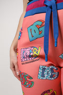 Pink Logo Monogram Jogger Sweatpants Pants