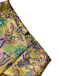 Multicolor Floral Jacquard Mid Waist Mini Skirt