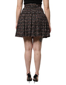 Multicolor High Waist Tartan Tweed Mini Skirt
