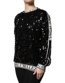 Black DG Queen Sequin Pullover Sweater