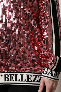 Pink DG Queen Sequin Pullover Sweater