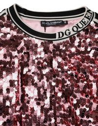 Pink DG Queen Sequin Pullover Sweater