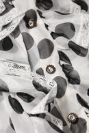 White Black Polka Dot Cotton Sleeveless Top