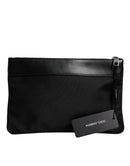 Multicolor Leopard Jacquard Print Logo Plaque Pouch Bag