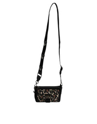 Multicolor Leopard Jacquard Crossbody Bag