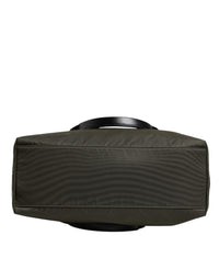 Military Green Nylon Shoulder Strap Tote Bag