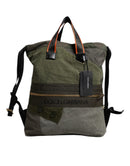 Military Green Patchwork Rucksack Backpack Bag