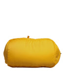 Yellow Orange Nylon Logo Plaque Hand Shoulder Duffle Bag