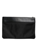 Multicolor Leopard Jacquard Print Logo Plaque Pouch Bag