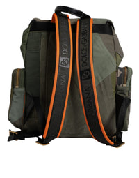 Military Green Patchwork Travel Backpack Bag