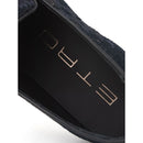 Blue Leather Slip-On Loafers