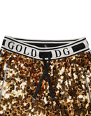 Metallic Gold DG Logo Sequined Jogger Pants