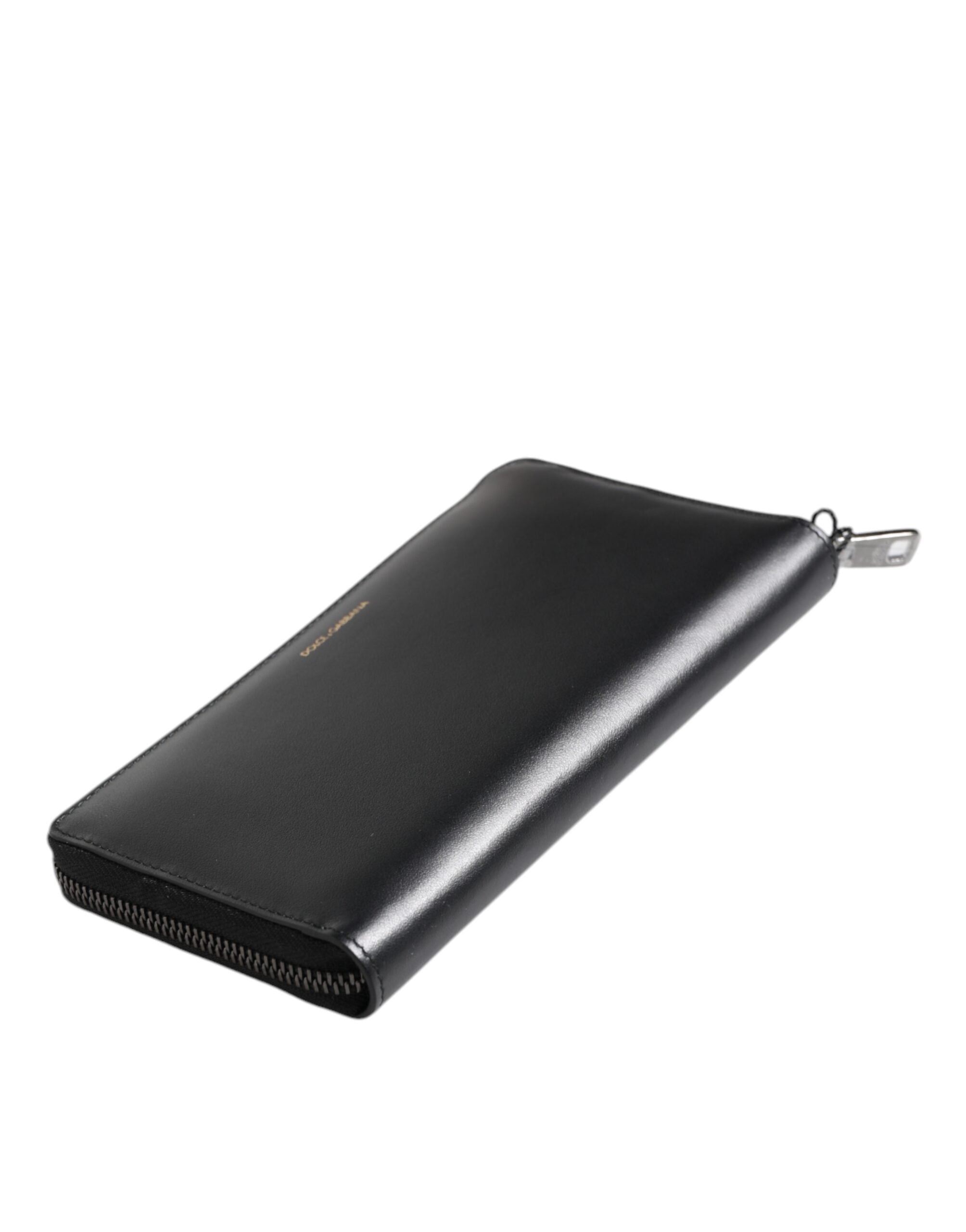 Black Blue Exotic Leather Embossed Continental Wallet