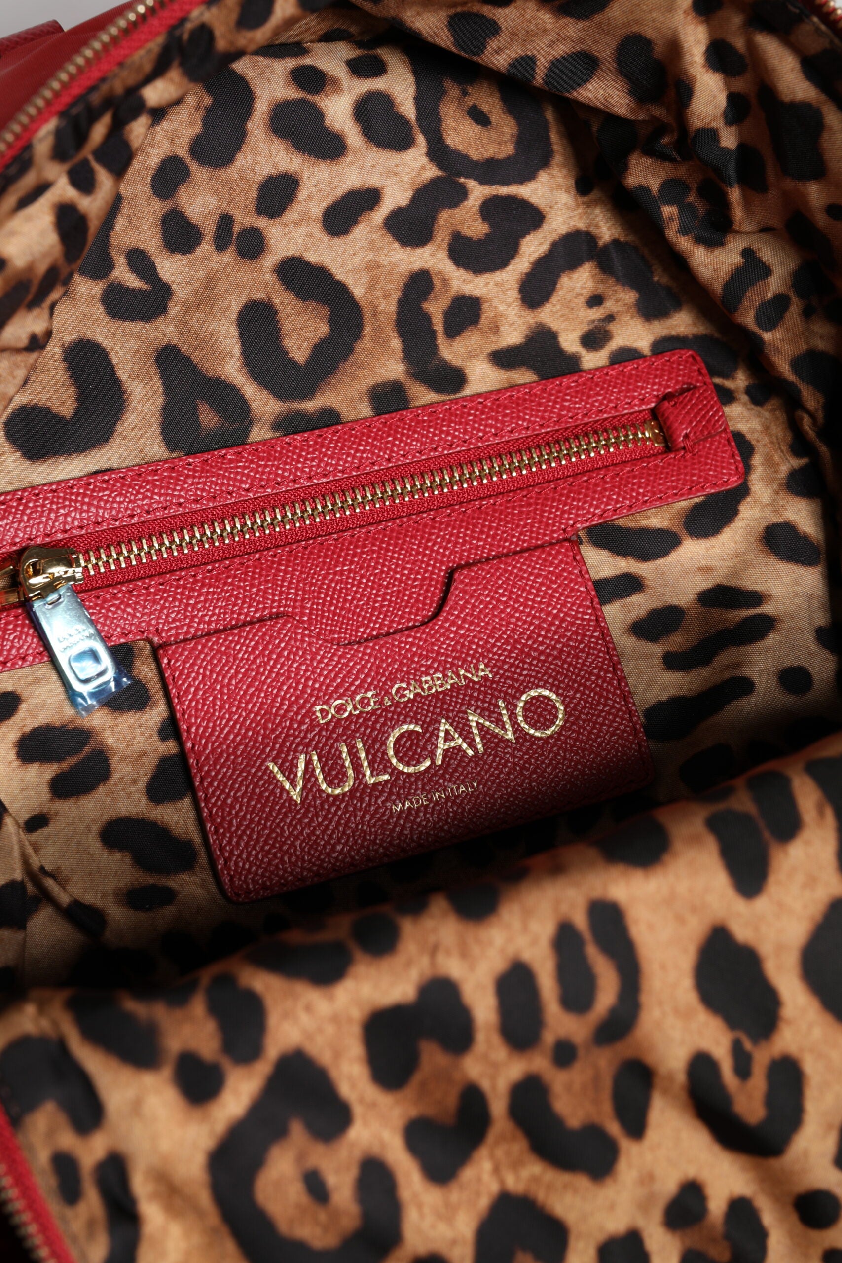 Red #DGFAMILY VULCANO Embellishment Backpack Bag