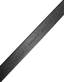 Black Calfskin Classic Metal Logo Buckle Belt